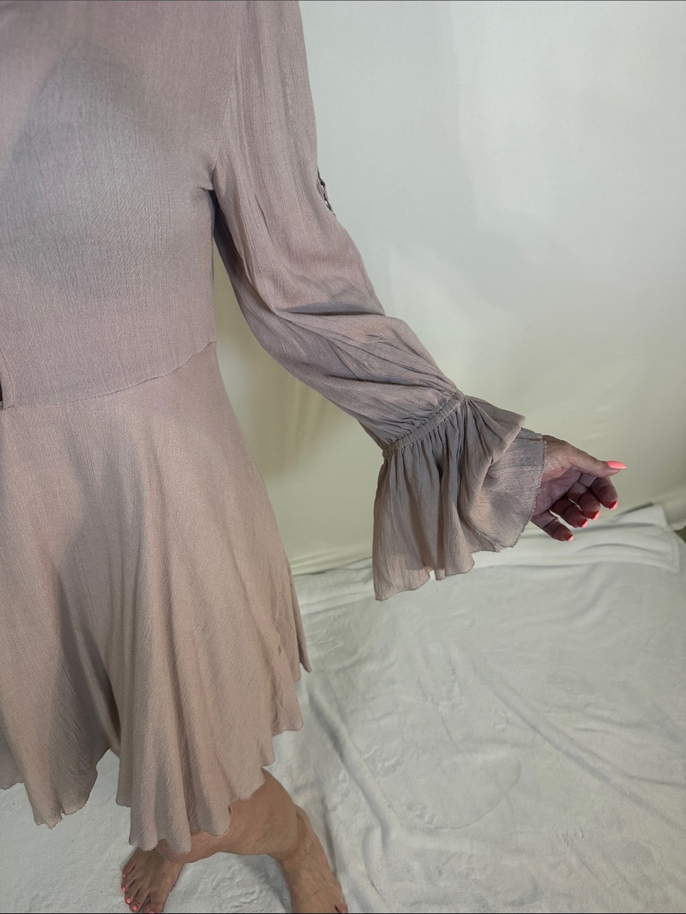 FP ONE DUSTY MAUVE LACE MINI DRESS SP - Picture 5 of 9